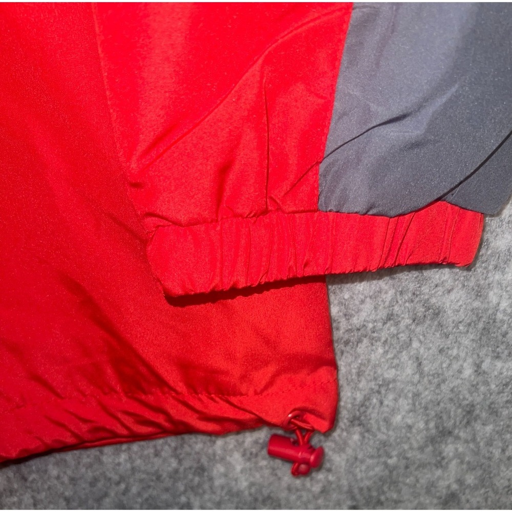 Reebok Performer Men's Large Red White Nylon Track Full Zip Up Windbreaker - Picture 7 of 10